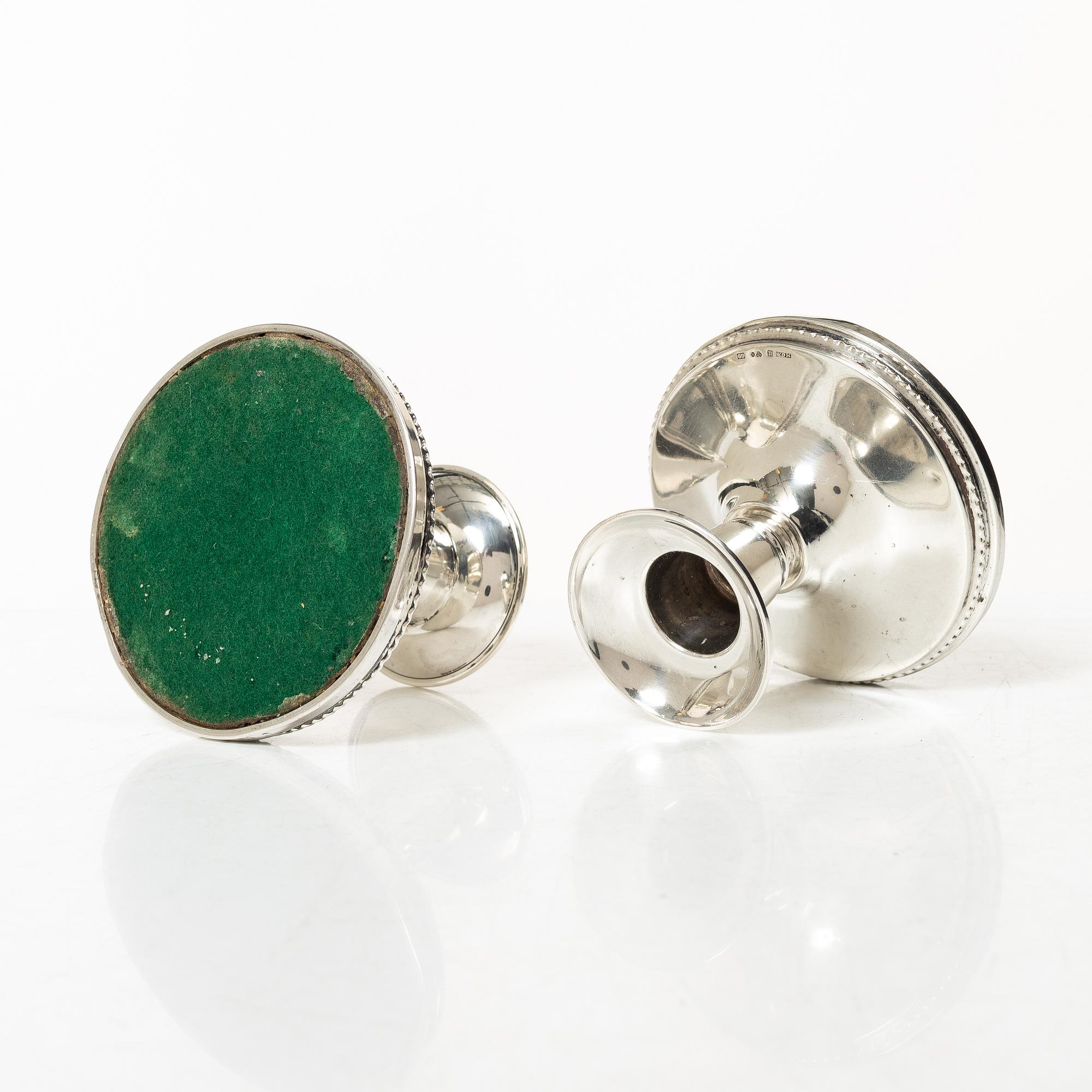 A pair of silver candlesticks, MGAB, Uppsala, 1966.