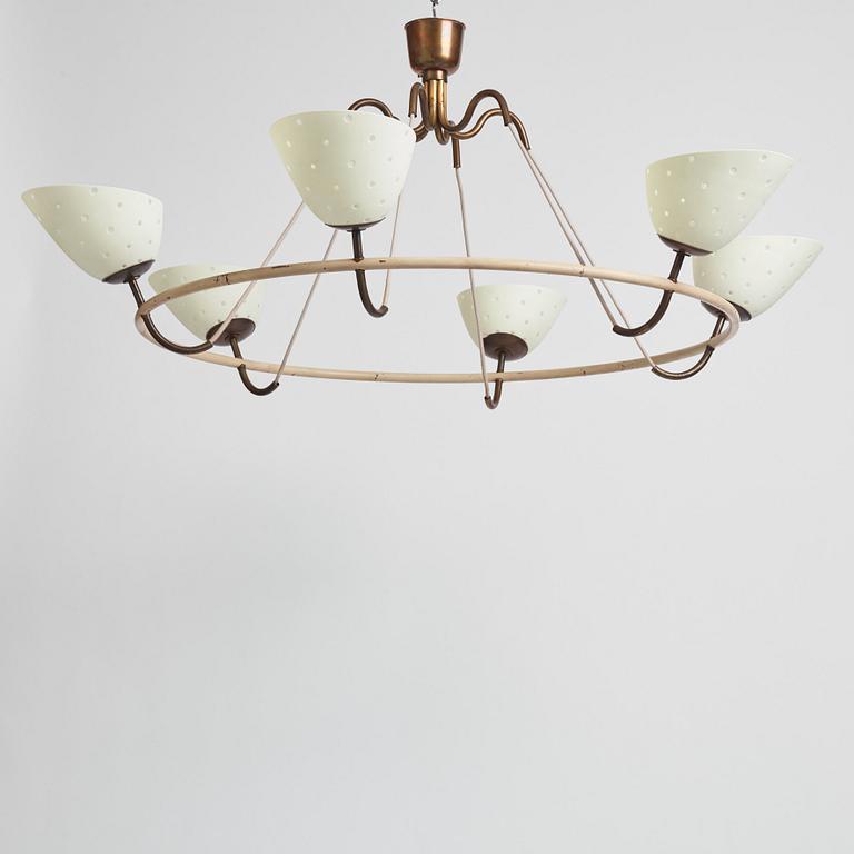 Hans Bergström, a rare chandelier, ateljé Lyktan, Åhus 1930-40s.