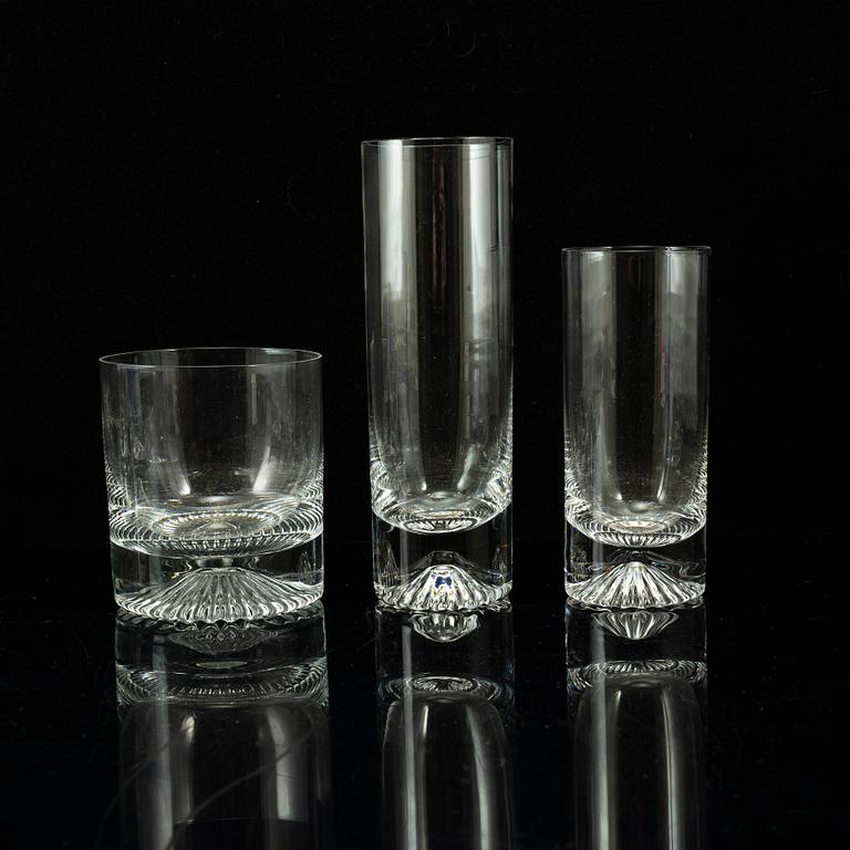 VICKE LINDSTRAND, a part 'Calypso' glass service, Kosta (92 pieces).