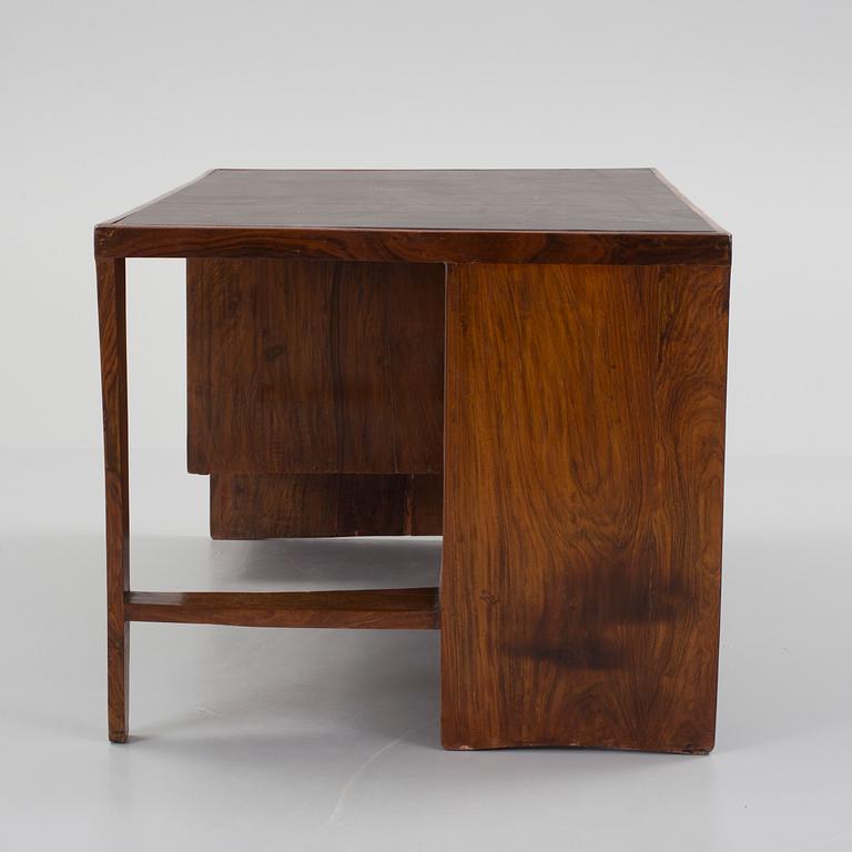 A 1950s 'Pigeonhole' desk designed by Pierre Jeanneret, Chandigarh, India.