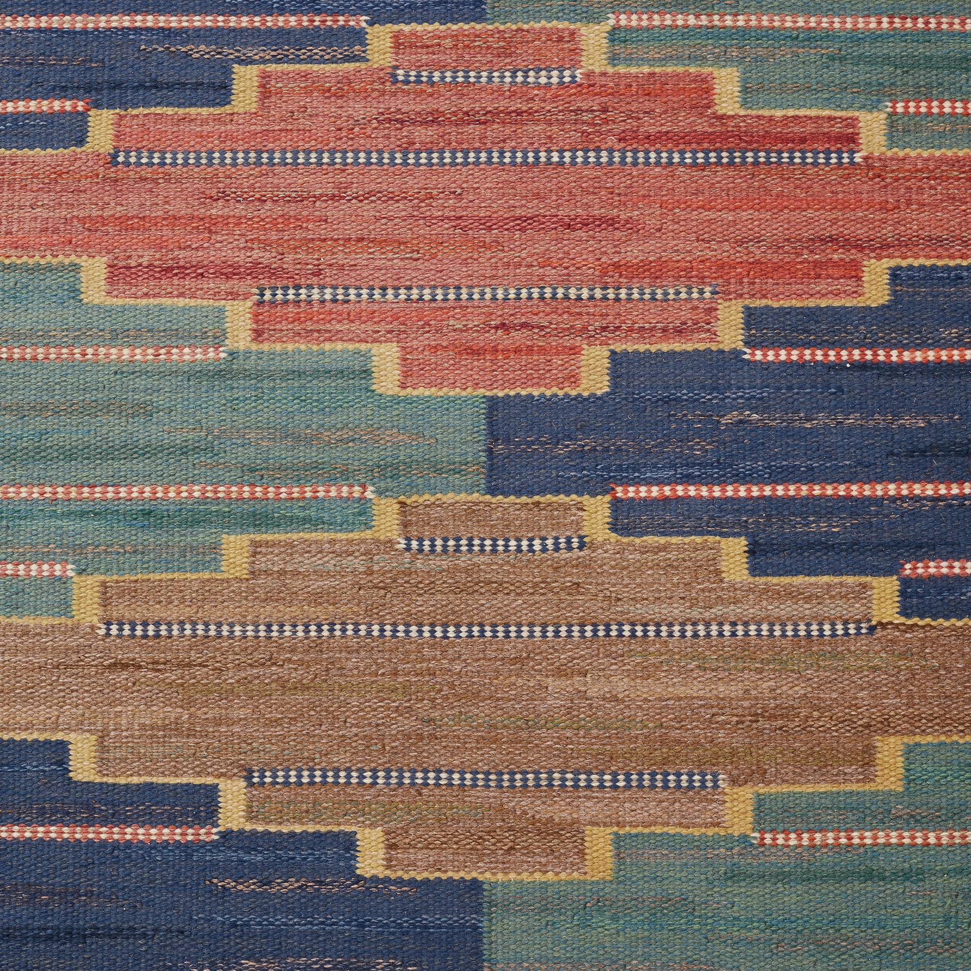 Märta Måås-Fjetterström, A CARPET, "Blå heden", flat weave, ca 273,5 x 181,5 cm, signed AB MMF.