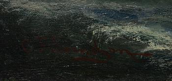 Christian Fredrik Swensson (Svensson), Marine with sailing ship and steamship.