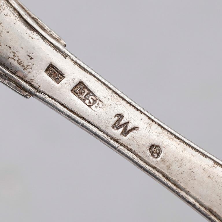 MATSKEDAR, 3 st, silver, 1700-tal. Vikt ca 183 gram.
