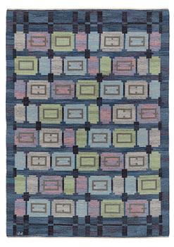 316. Judith Johansson, a carpet, 'Spise hall', flat weave, c. 283 x 199 cm, signed JJ.