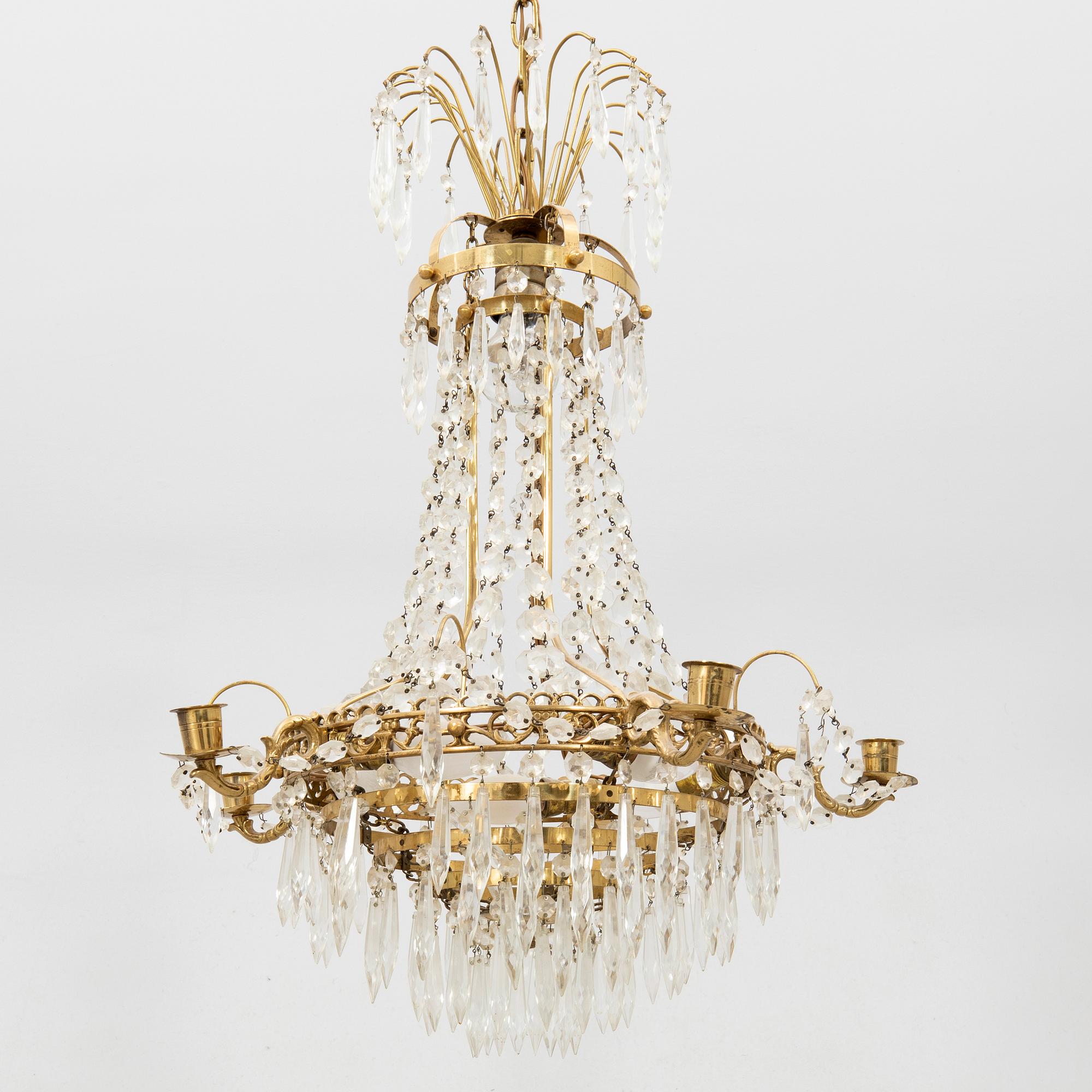 Chandelier Gustavian style mid/late 20th century.