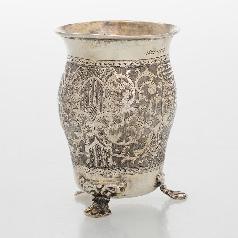 Bägare, silver, Moskva 1848.