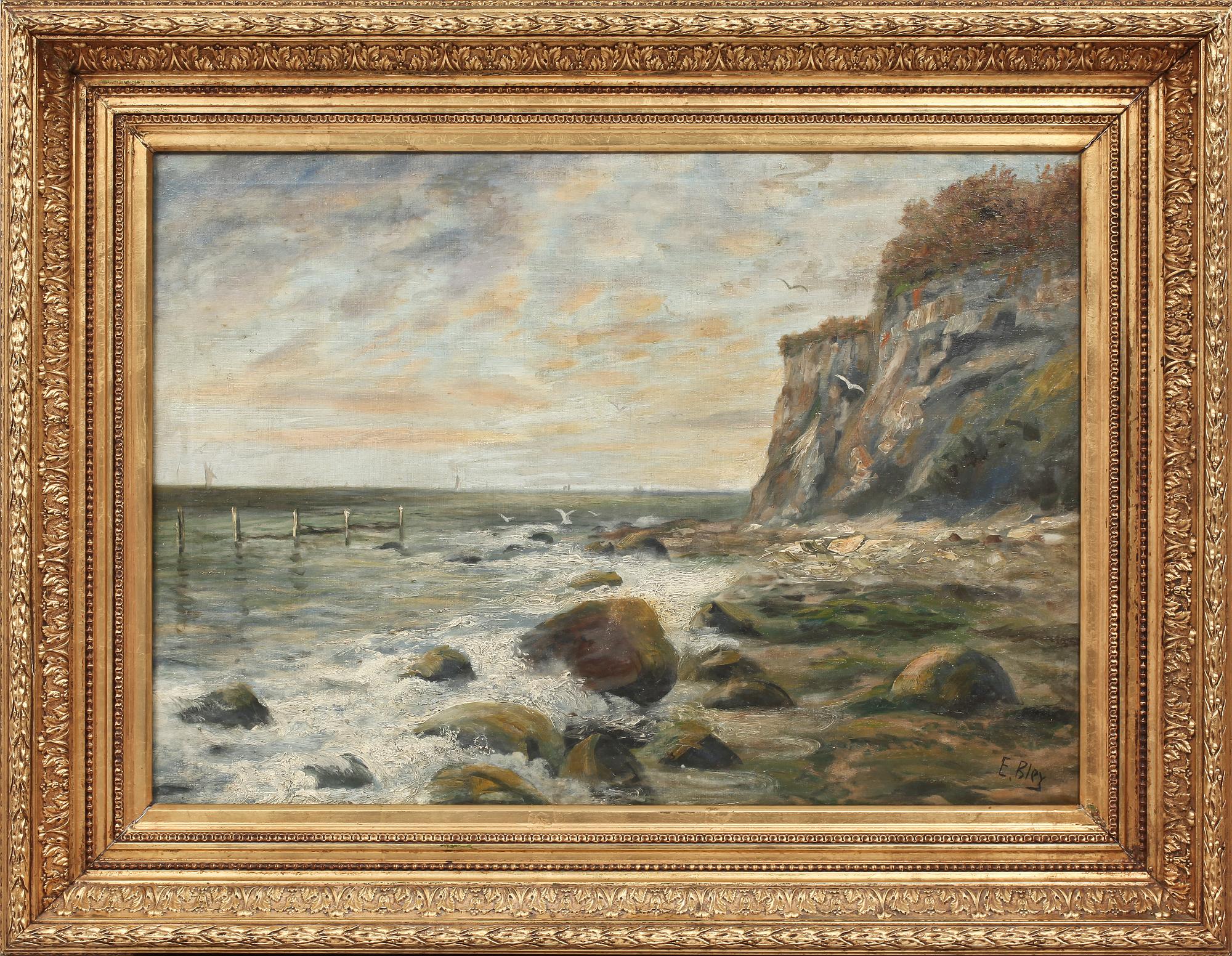 ERNST BLEY, olja på duk, sign.