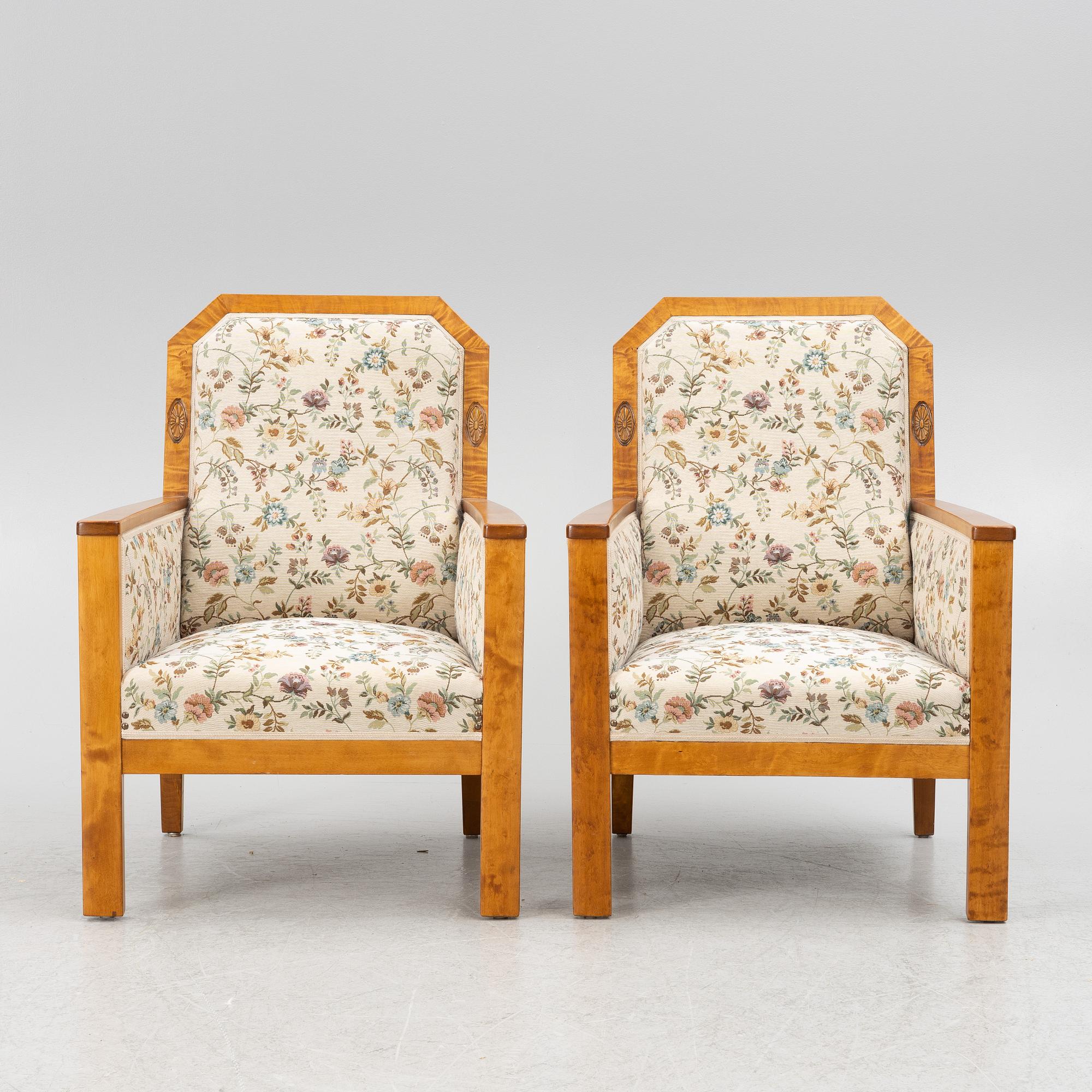 Armchairs, a pair, Jugend, 1910s/20s.