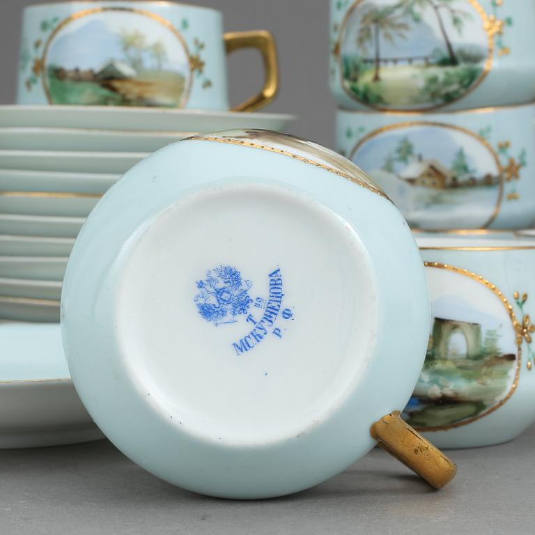 KOPPAR MED FAT, 12 st, Kusnetzoff, Ryssland, omkring sekelskiftet 1900.