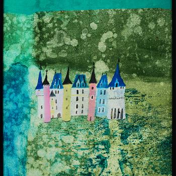 MADELEINE PYK, Olja på duk/pannå, signerad M. Pyk. Utförd 1978.