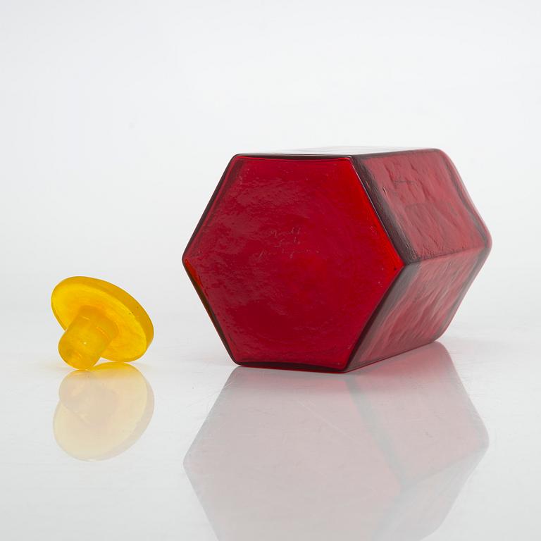 Markku Salo, flaska, signerad Markku Salo, Nuutajärvi.