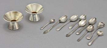 PARTI SILVER, 11 st, silver, mestadels Sverige och England, 1900-tal. Tot vikt 240 g.
