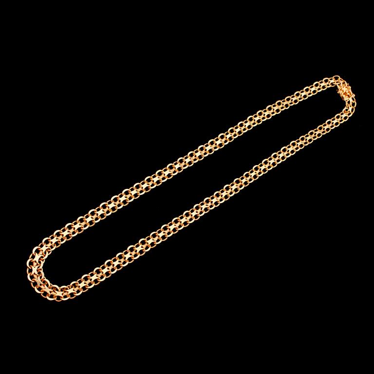 COLLIER, 18 k guld, 1970. Vikt ca 25 g.