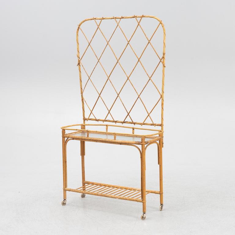 A plant stand with trellis, mid-20th Century.