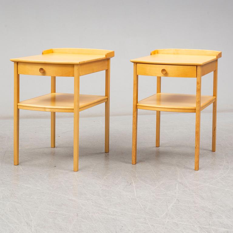 CARL MALMSTEN, sängbord, ett par "Birgitta", Åfors Möbelfabrik AB.