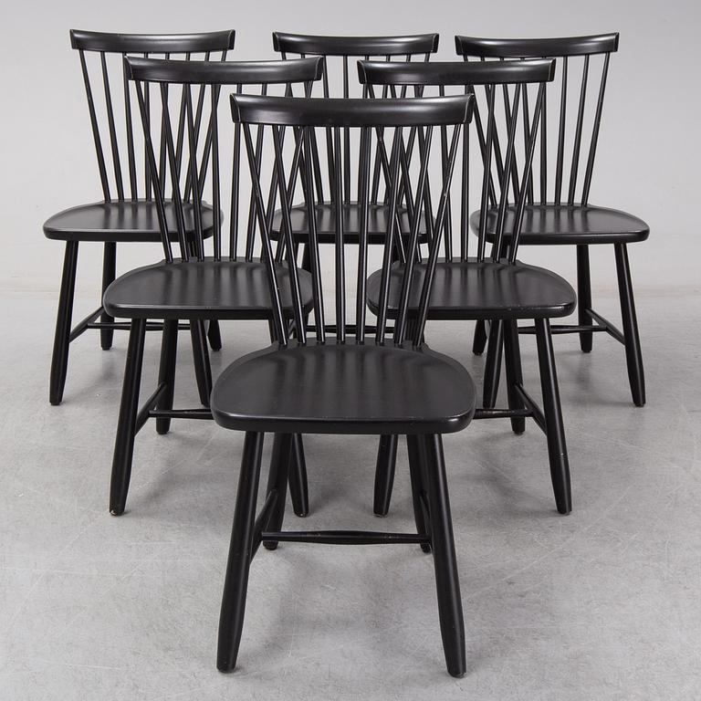CARL MALMSTEN, six 'Lilla Åland' chairs, Stolab 2014.
