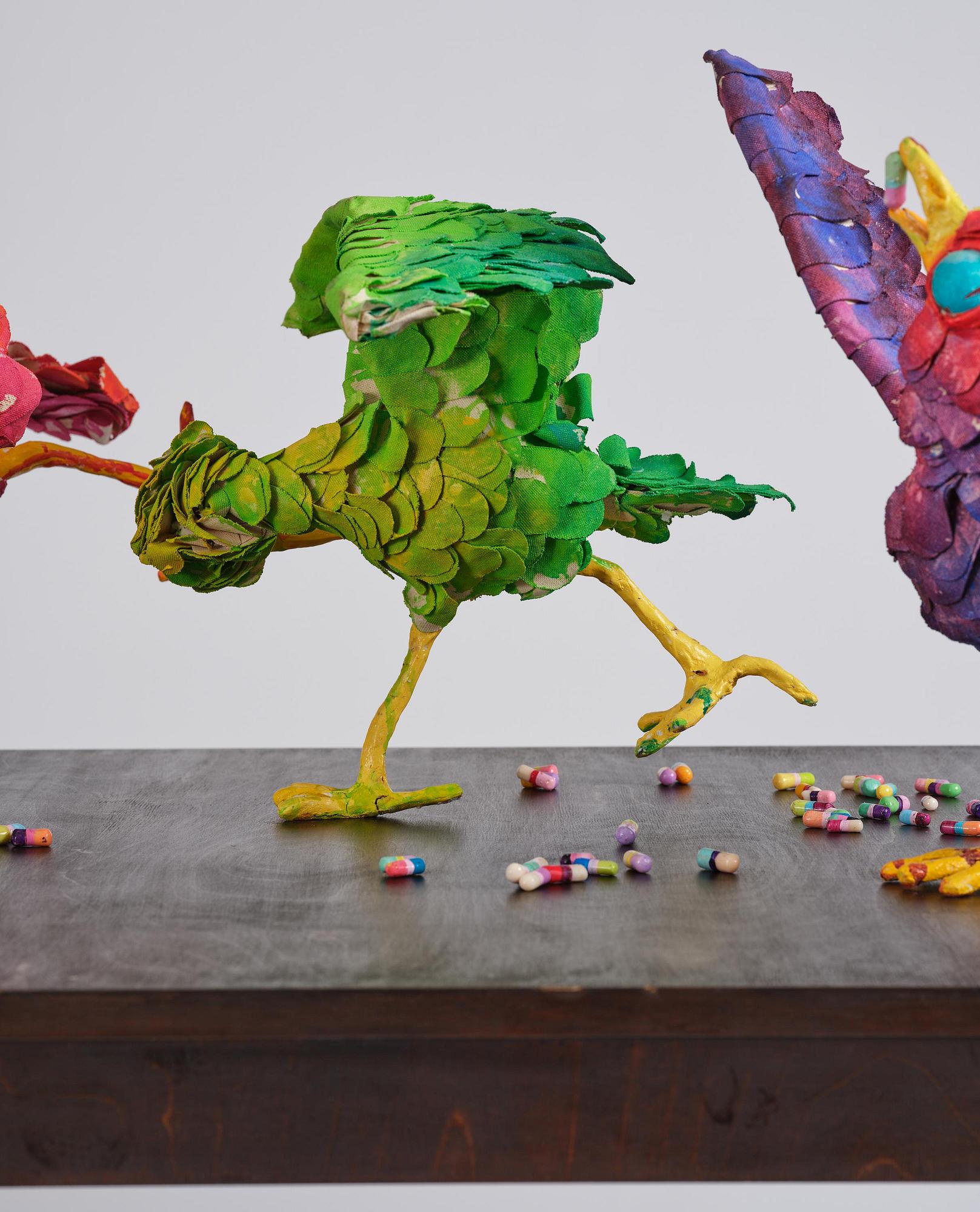 Nathalie Djurberg & Hans Berg, "A Thief Caught in the Act (Flock of Birds)".