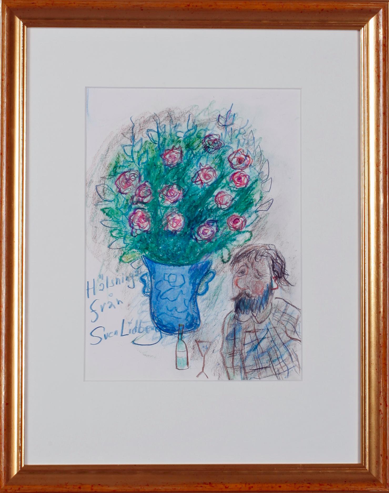 SVEN LIDBERG, krita, sign.