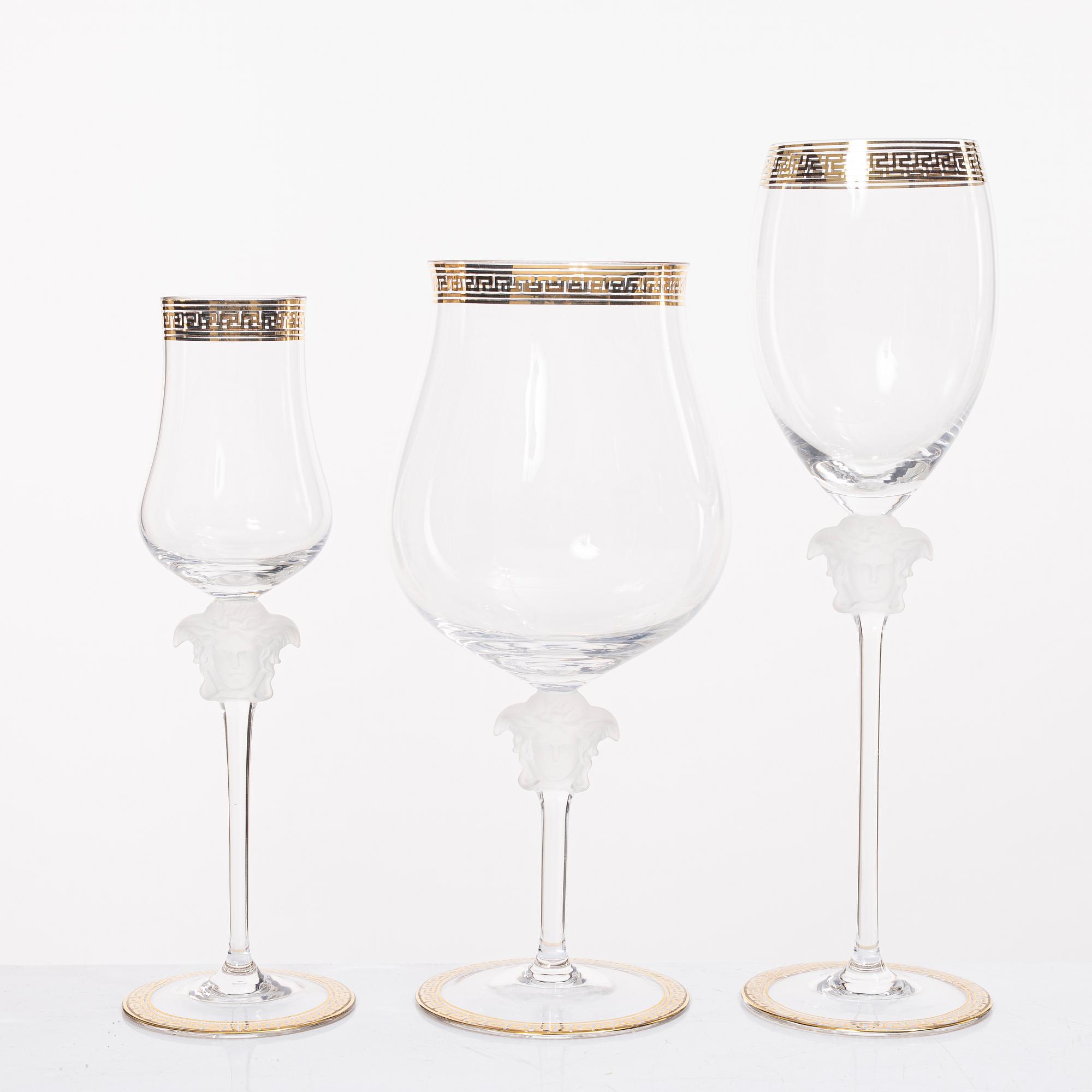 Versace, an 18 piece 'Medusa' glass service, Rosenthal, Germany.