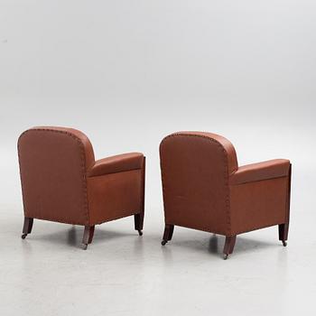 A pair of Art Nouvaeu armchairs, 1910's/1920's.