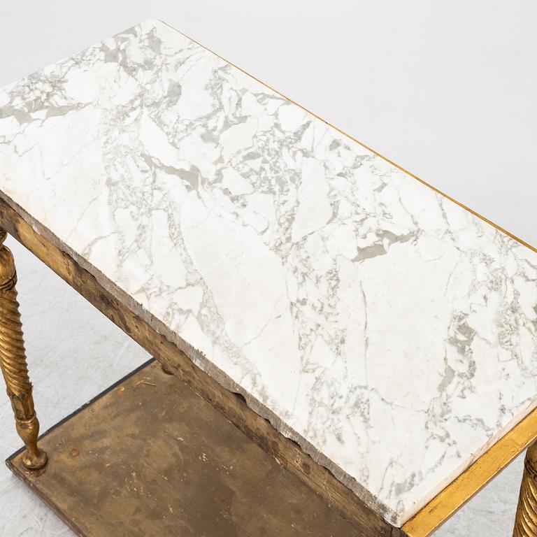 Jonas Frisk, spegel med konsolbord, sengustavianska, (spegelfabrikör i Stockholm 1805-1824).