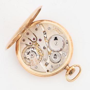 Georg Goeser, Zurich, pocket watch, 14K gold, 43.5 mm.