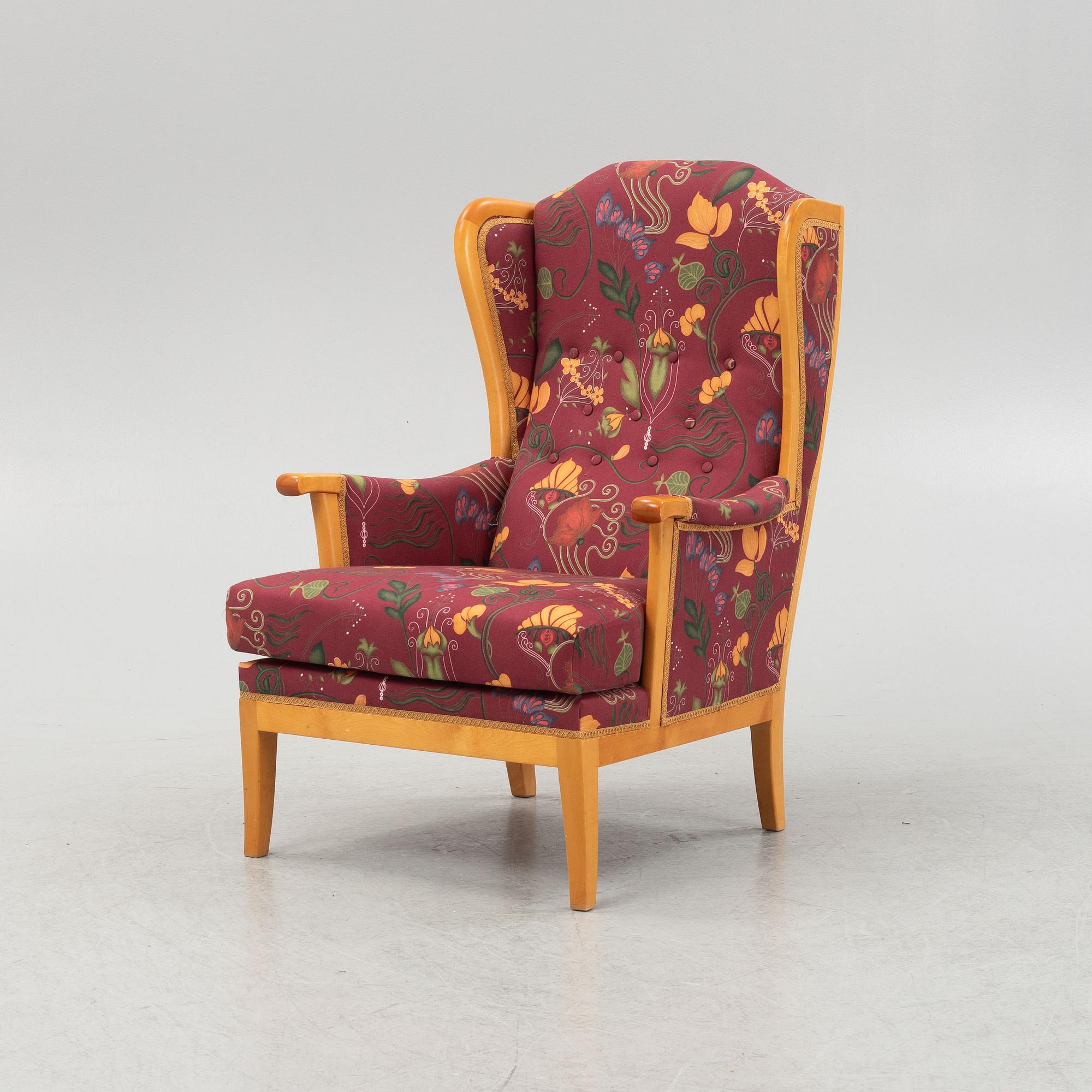 Carl Malmsten, a 'Husfadern' armchair, Sweden, jubilee model 1988.