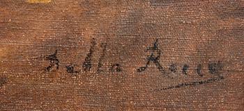 Unknown artist 19th/20th century, sheep in a stable.