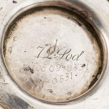 Kaffekanna, silver, Stockholm, 1800-talets andra hälft.