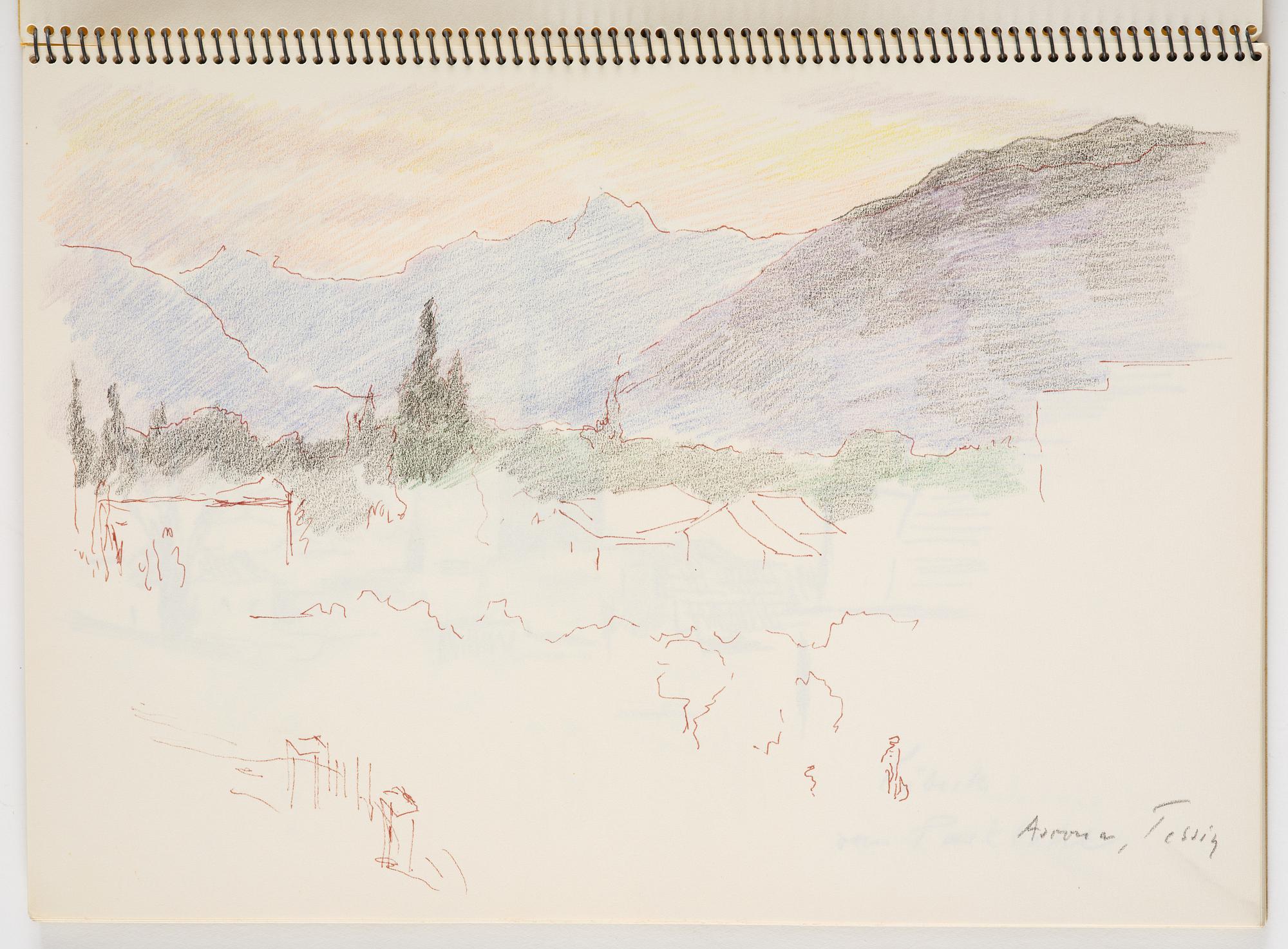 Lotte Laserstein, Skissblock med 23 teckningar varav 3 signerade.