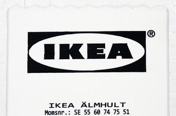 Virgil Abloh, a carpet, 'kvitto' ('Receipt'), IKEA x Virgil Abloh, the 'MARKERAD' collection, c. 200 x 90 cm.