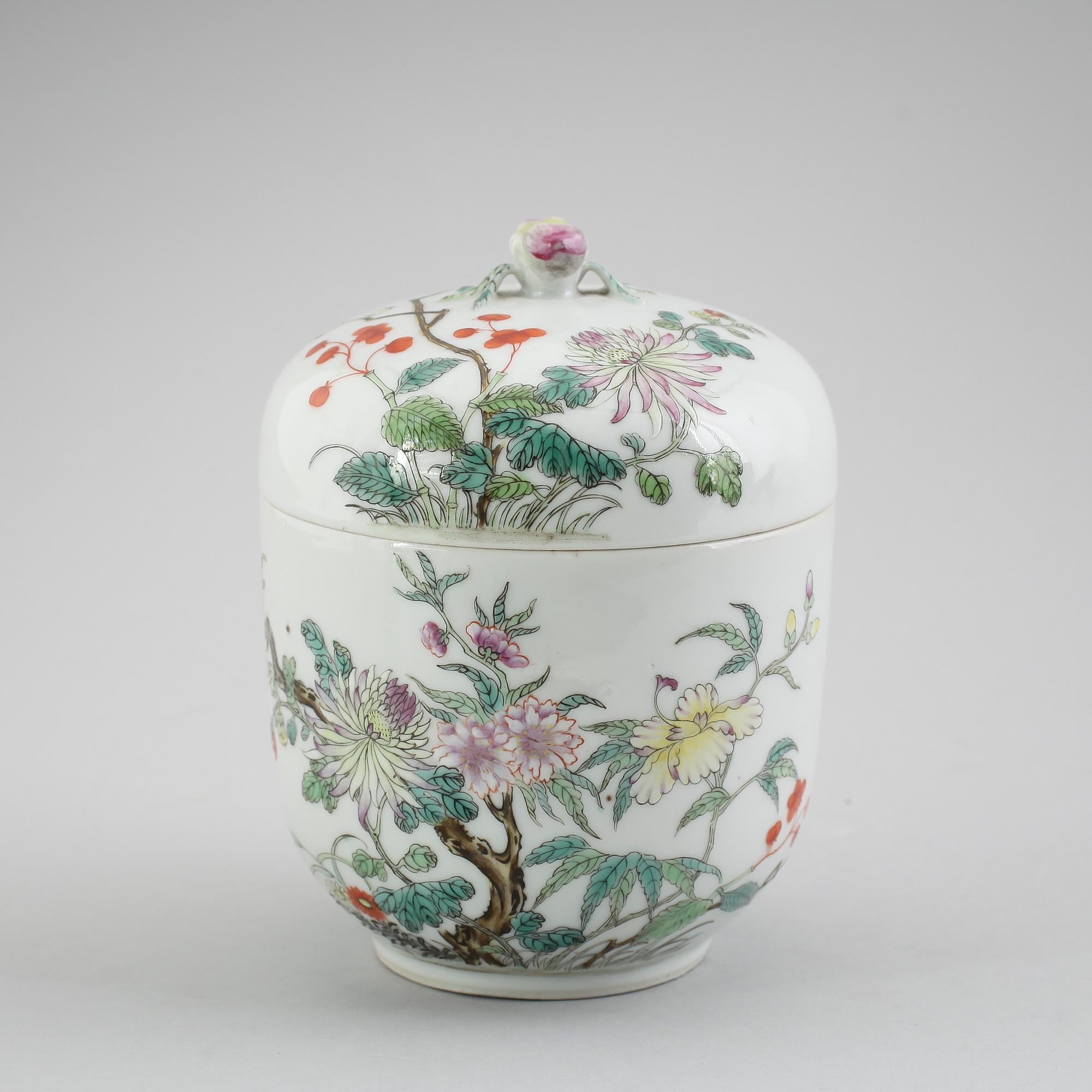 LOCKBURK, porslin, Kina, 1800-/1900-tal.