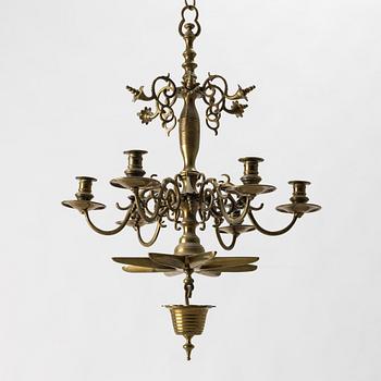 Ljuskrona, barockstil, omkring 1900.