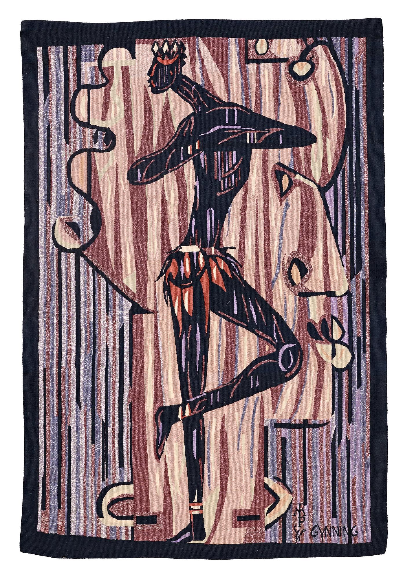 Lars Gynning, A TAPESTRY, flat weave, ca 123,5 x 84 cm,  signerad MTP fino GYNNING.