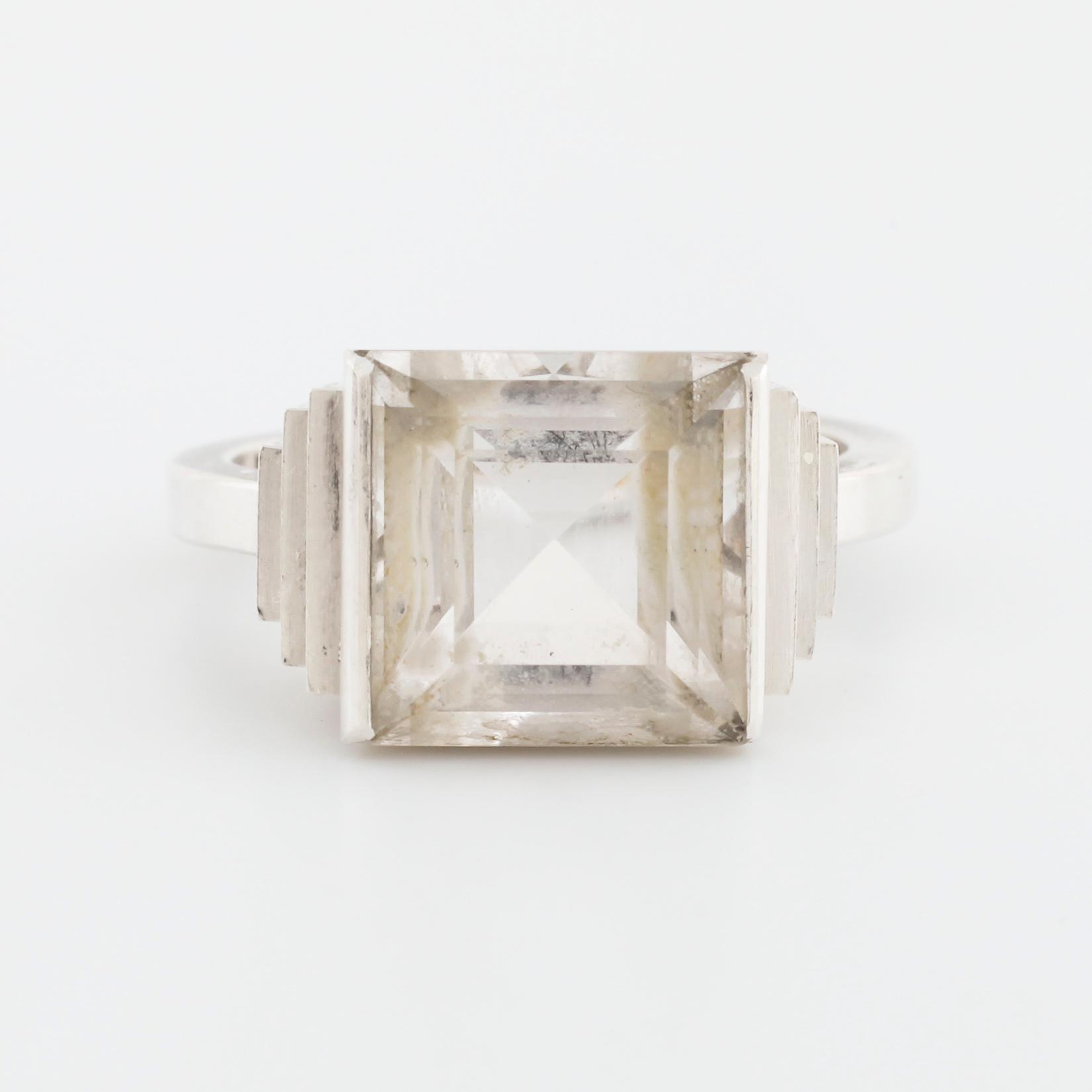 WIWEN NILSSON, Lund, 1959, a rock crystal ring.