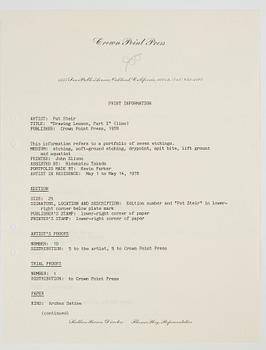 Pat Steir, Portfolio "Drawing lesson Part I - Line".