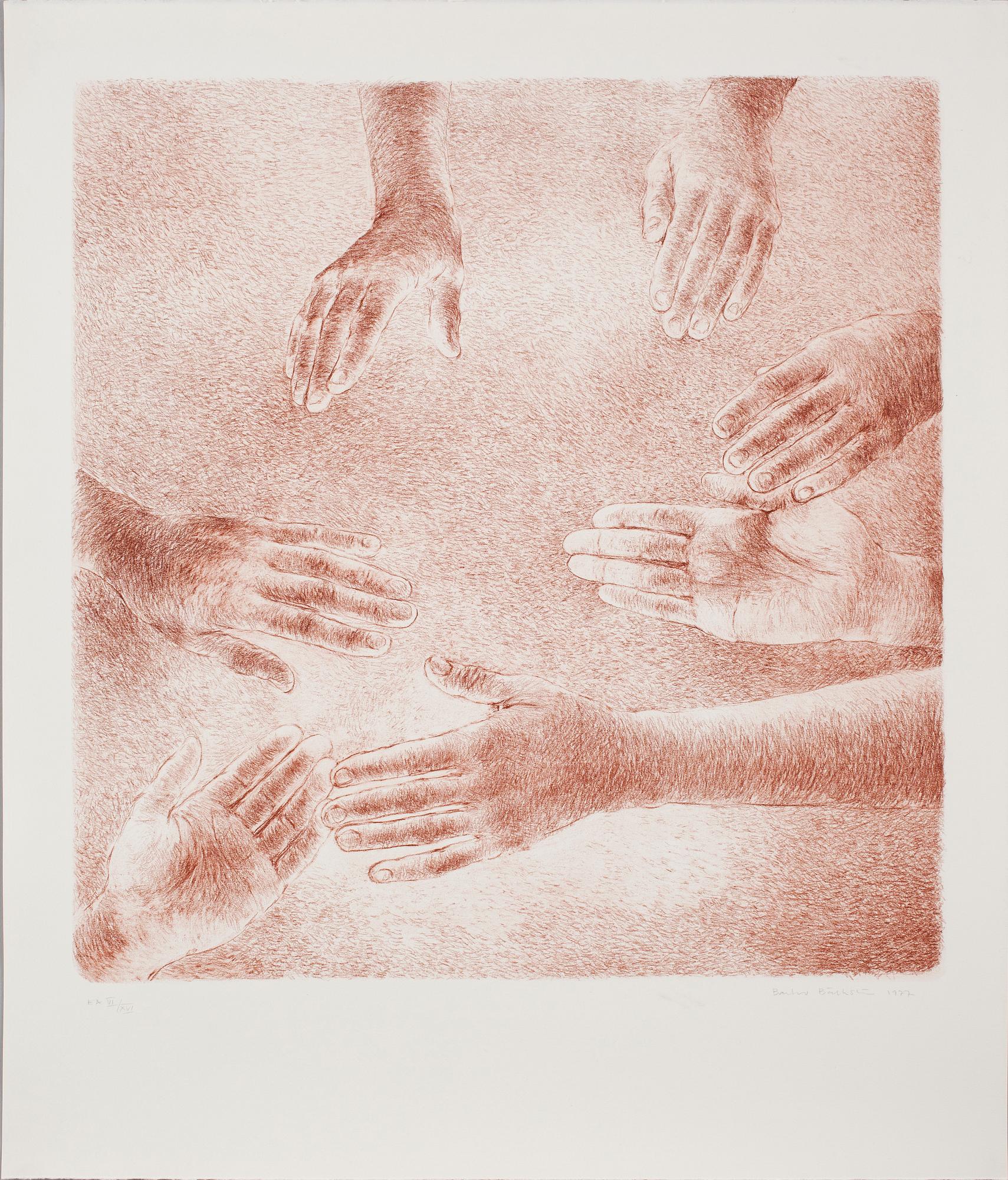 BARBRO BÄCKSTRÖM, färglitografi. Sign och dat 1977. EA VI/XVI.