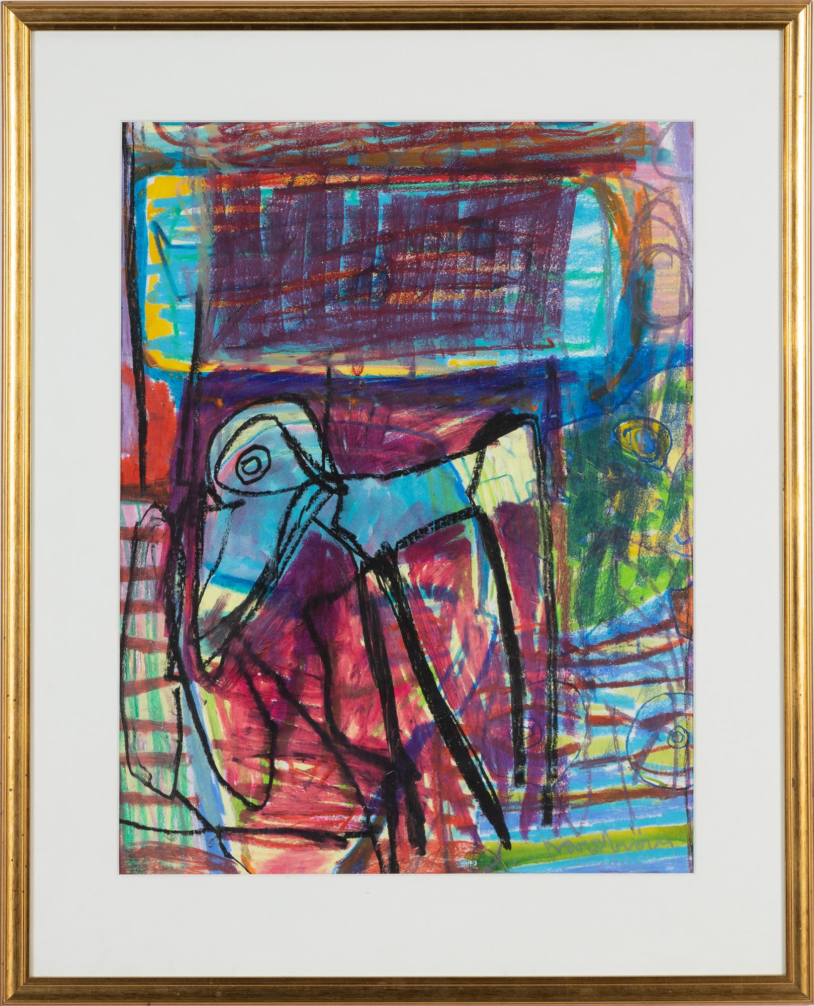 Mauritz Karström, pastel & watercolour, signed.