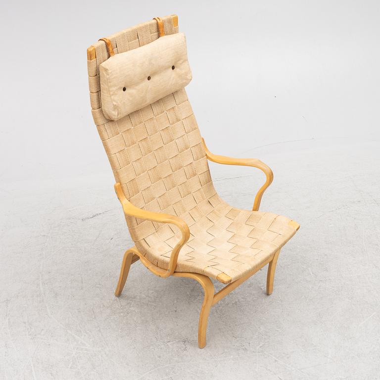 Bruno Mathsson, An 'Eva high' armchair, Firma Karl Mathsson, Värnamo, 1972.