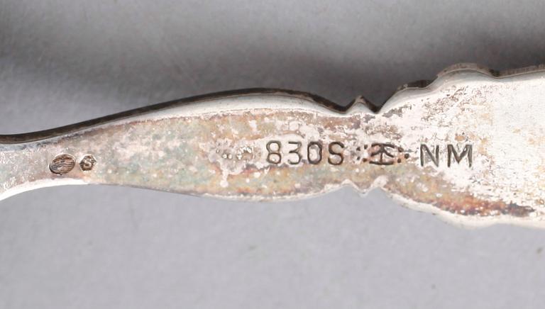 SAMLING SILVERBESTICK, 11 delar, 1900-tal. Vikt ca 288 g.
