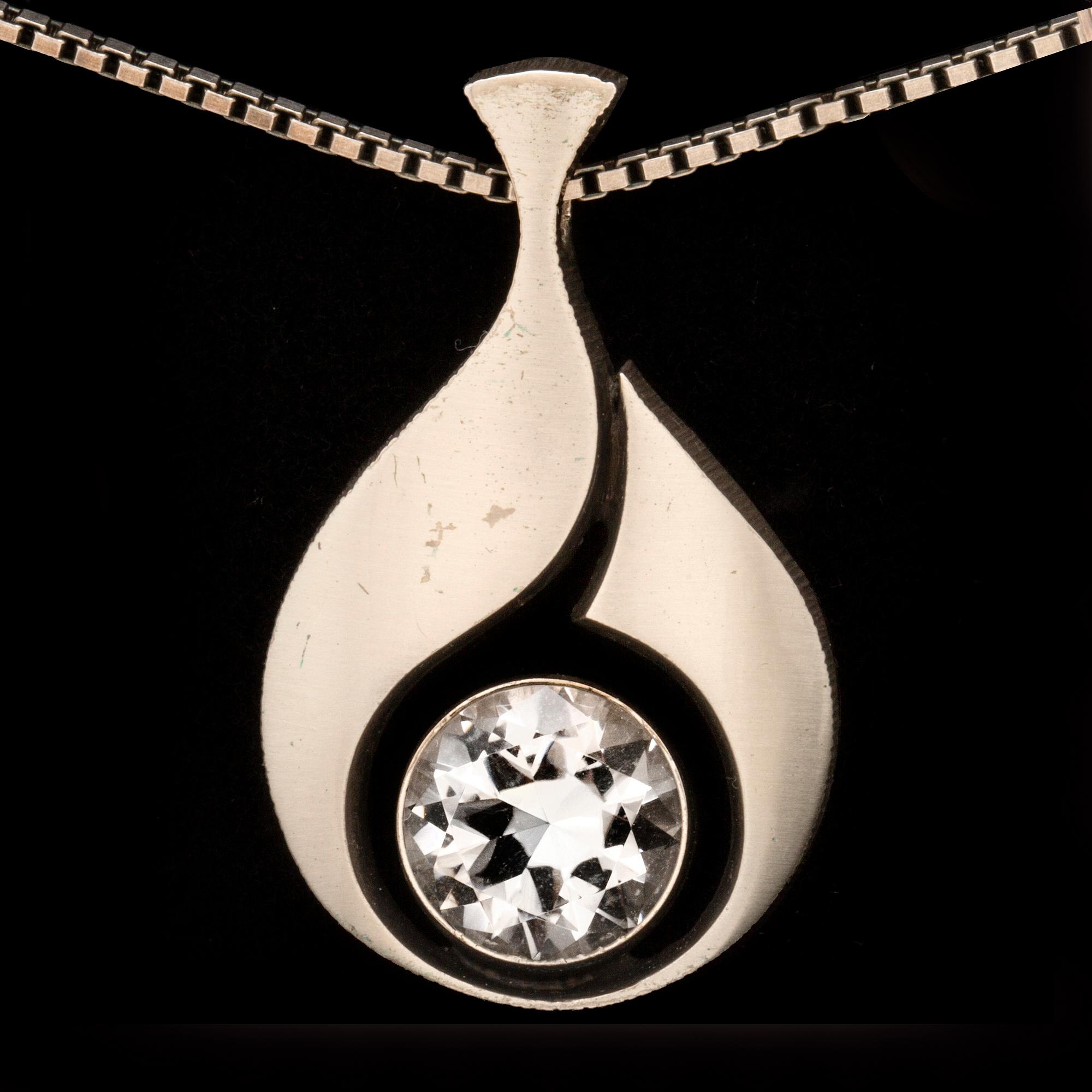 Silver jewellery, rock crystal, Karl Laine, Stigbert and others, 6 lots.