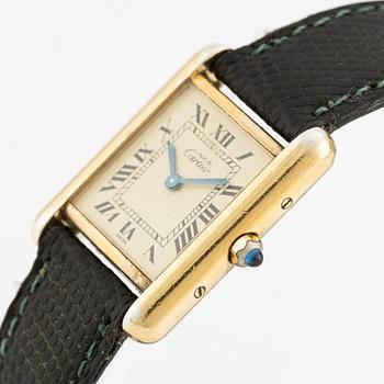 must de Cartier, Tank, wristwatch, 20.5 x 20 (28) mm.