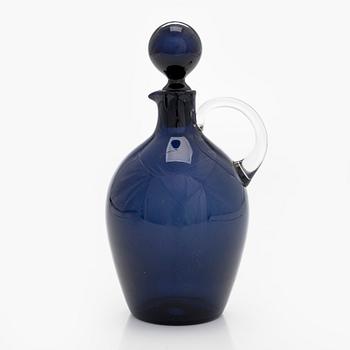 Saara Hopea, karaff och glas 6 st, modell 2501, Nuutajärvi Notsjö 1900-talets mitt.