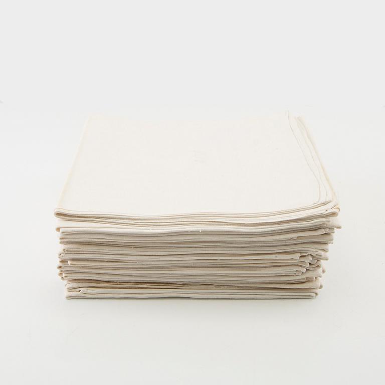 Napkins, 16 pcs, first half of the 20th century, approx. 82x86 cm.