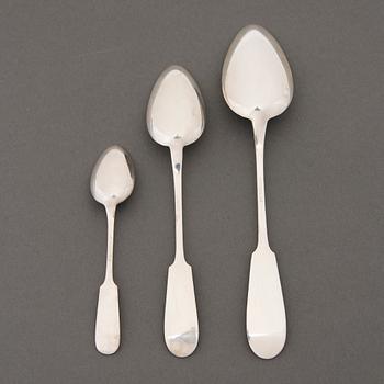 A Set of 35 Silver Spoons, marks of Hopeakeskus, Hämeenlinna 1960.