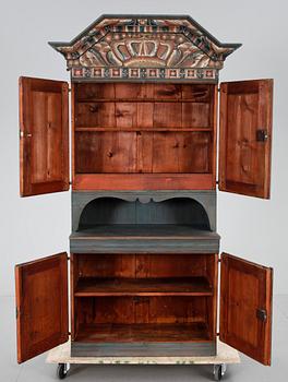 SKÄNKSKÅP, allmoge. Dalarna/Hälsingland. Sekelskifte 1700/1800-tal.