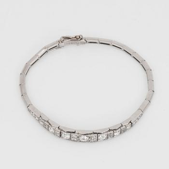 An old-cut diamond bracelet.