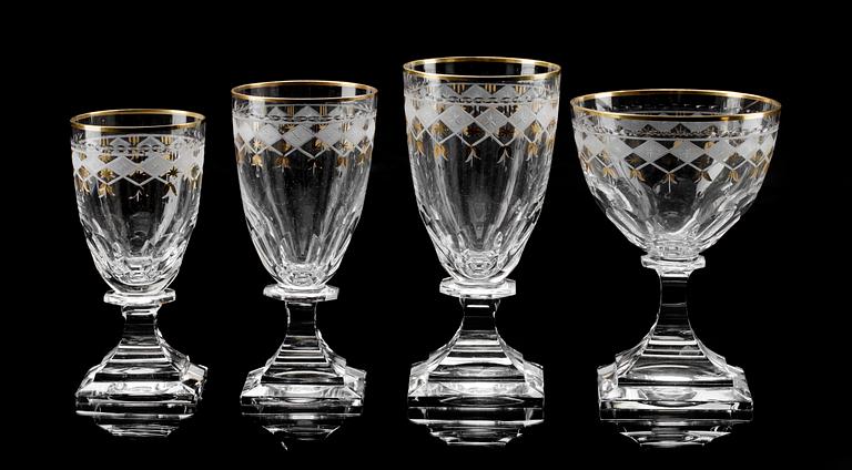 GLASSERVIS, 32 delar, Kosta "Junior". 1900-tal.