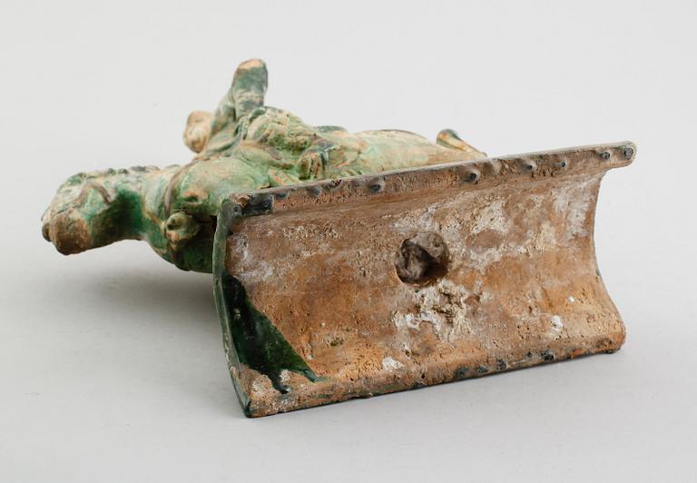 FIGUR, keramik, Kina, för taknock, Mingtyp.