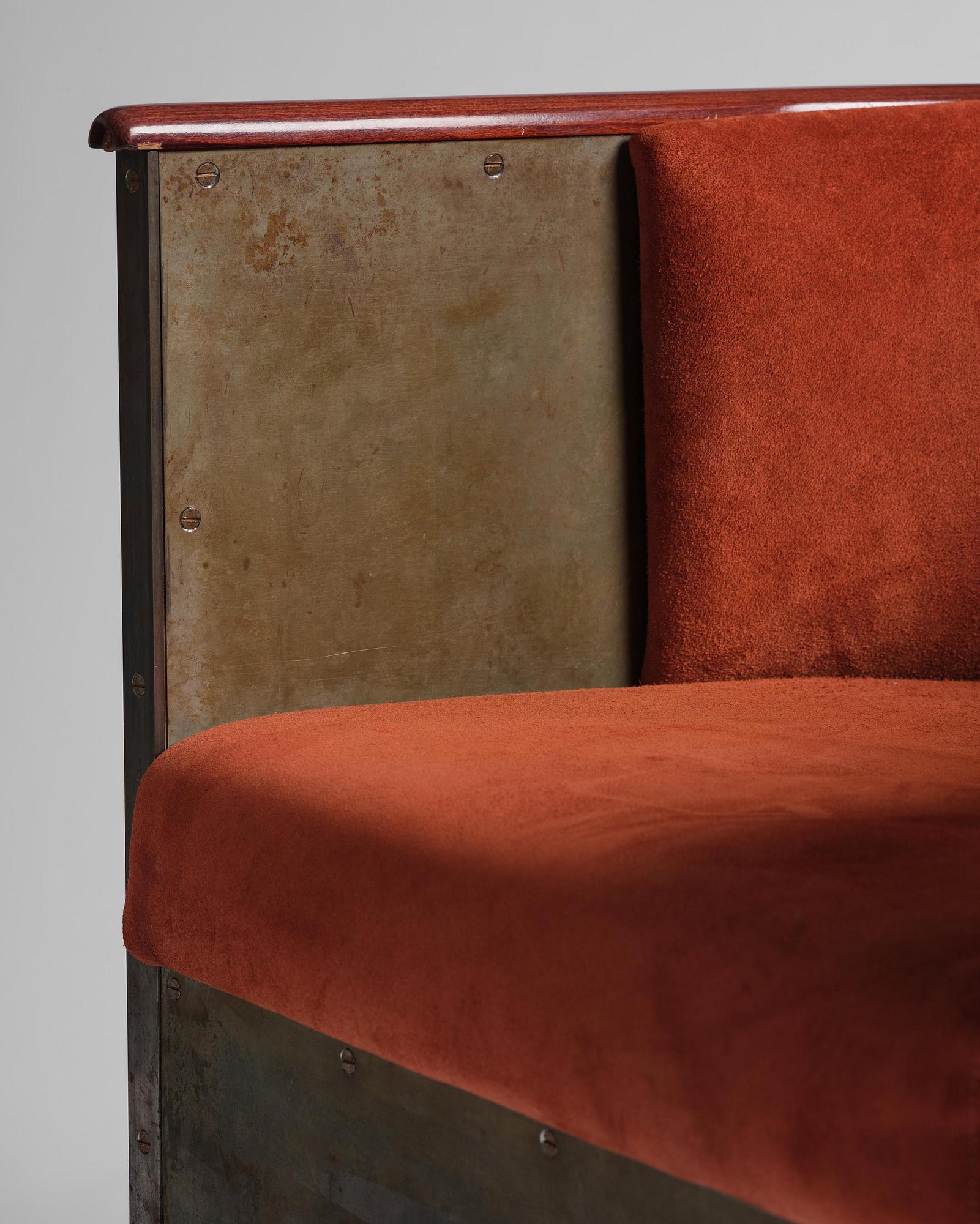 Mats Theselius, a "Järn/Moccafåtöljen" armchair, ed. 157/360, Källemo, Värnamo, post 1994.